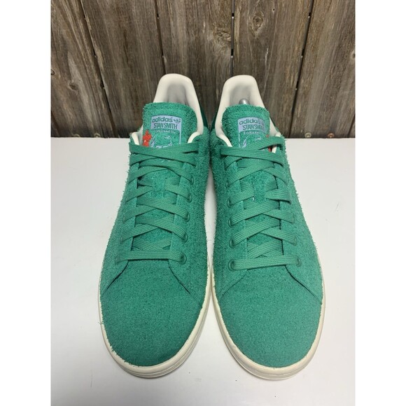 adidas ORIGINALS MEN'S STAN SMITH FLORAL IMPACT TRAINERS SHOES SNEAKERS GREEN 11 - Picture 2 of 10